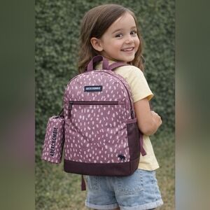 Abercrombie Kids Pencil Bag Backpack – Mesa Rose Pink | Girls School Bag Set